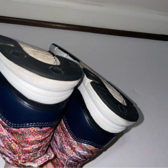 NFN Gourmet Trainer Sneakers Colorful Knit on Navy Men's Size 11 - Picture 7 of 10